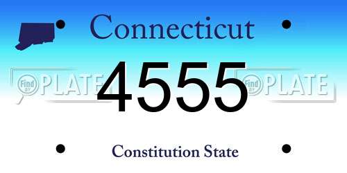 4555 Connecticut License Plate