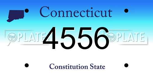4556 Connecticut License Plate