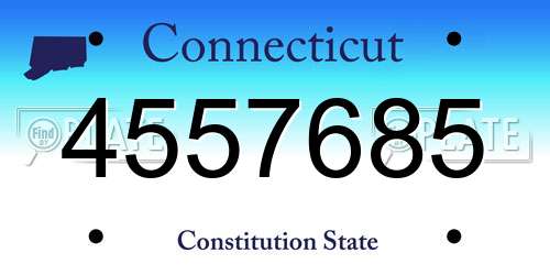4557685 Connecticut License Plate
