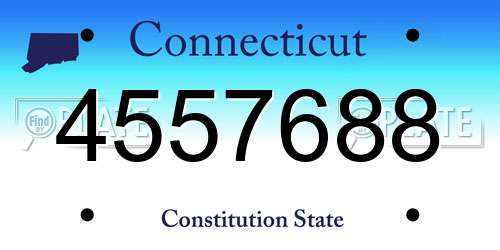 4557688 Connecticut License Plate
