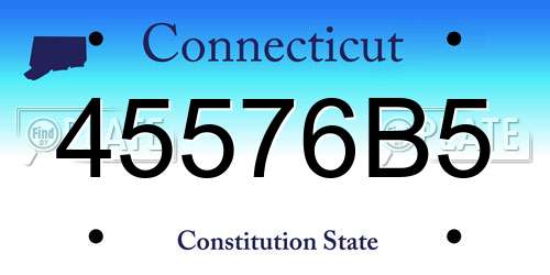 45576B5 Connecticut License Plate