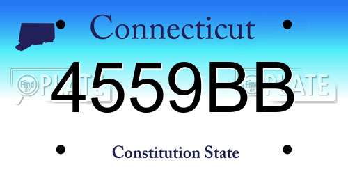 4559BB Connecticut License Plate
