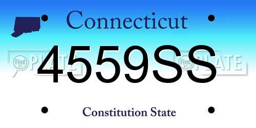4559SS Connecticut License Plate