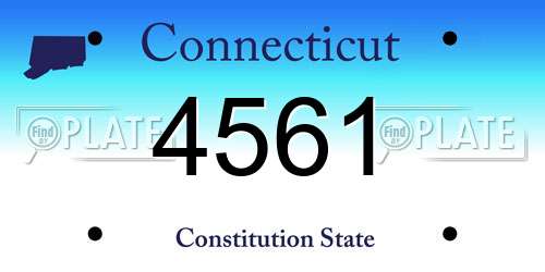 4561 Connecticut License Plate