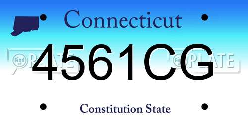 4561CG Connecticut License Plate