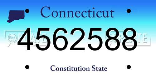 4562588 Connecticut License Plate
