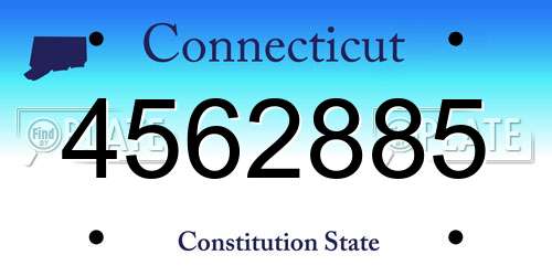 4562885 Connecticut License Plate