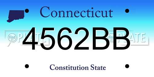 4562BB Connecticut License Plate