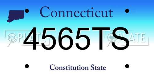 4565TS Connecticut License Plate