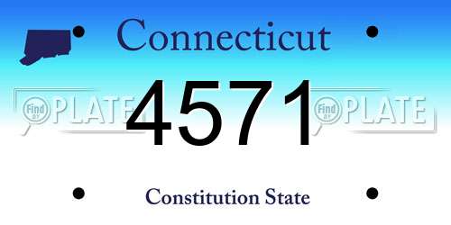 4571 Connecticut License Plate