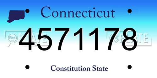 4571178 Connecticut License Plate