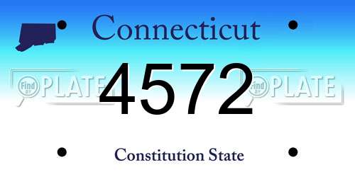 4572 Connecticut License Plate