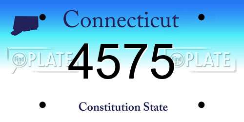 4575 Connecticut License Plate