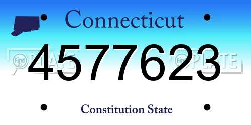 4577623 Connecticut License Plate