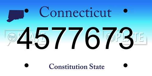 4577673 Connecticut License Plate