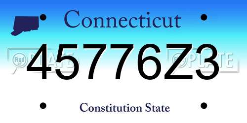 45776Z3 Connecticut License Plate