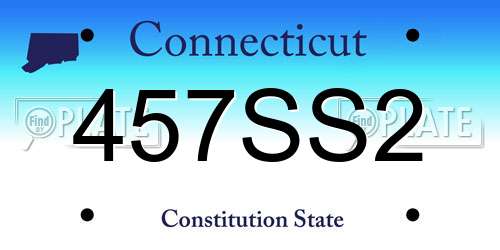457SS2 Connecticut License Plate