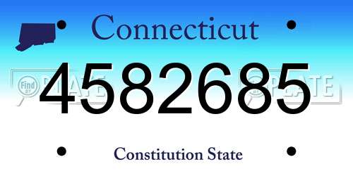 4582685 Connecticut License Plate