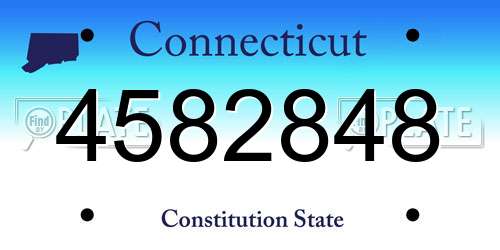 4582848 Connecticut License Plate