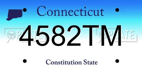 4582TM Connecticut License Plate
