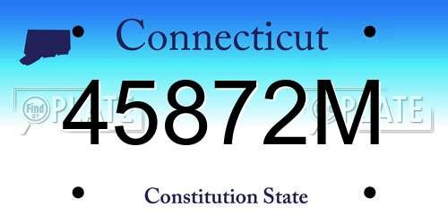 45872M Connecticut License Plate