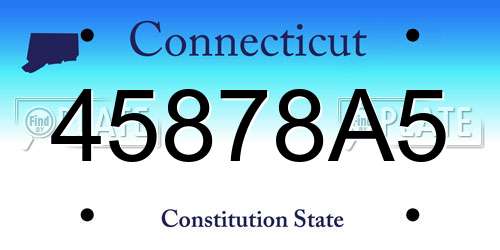 45878A5 Connecticut License Plate