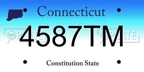 4587TM Connecticut License Plate