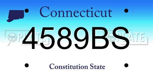 4589BS Connecticut License Plate