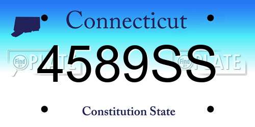 4589SS Connecticut License Plate