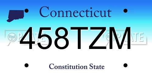 458TZM Connecticut License Plate