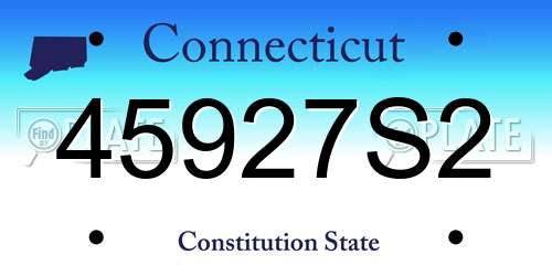 45927S2 Connecticut License Plate