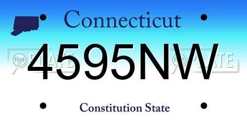 4595NW Connecticut License Plate