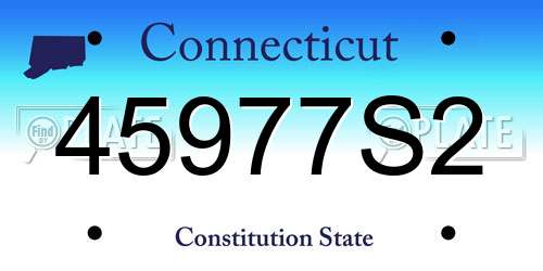 45977S2 Connecticut License Plate