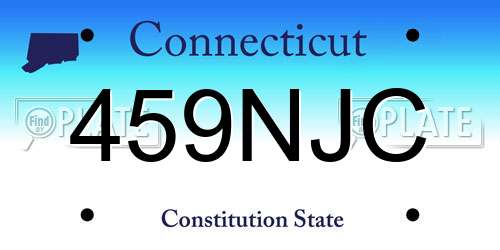 459NJC Connecticut License Plate