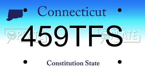 459TFS Connecticut License Plate