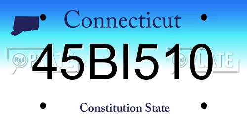 45BI510 Connecticut License Plate