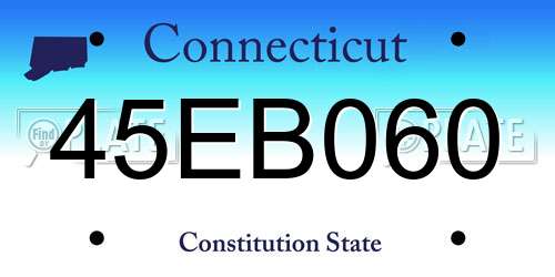 45EB060 Connecticut License Plate