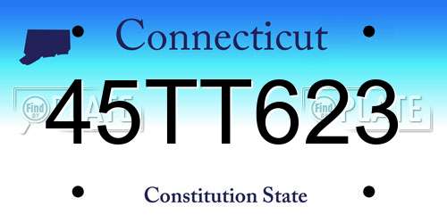 45TT623 Connecticut License Plate