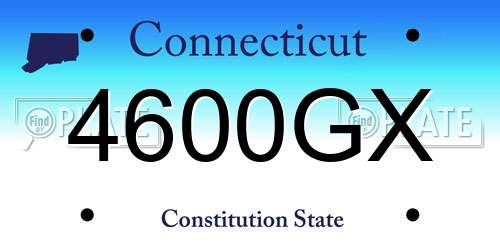 4600GX Connecticut License Plate