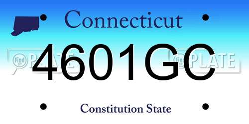 4601GC Connecticut License Plate