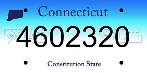 4602320 Connecticut License Plate