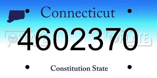 4602370 Connecticut License Plate