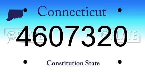 4607320 Connecticut License Plate