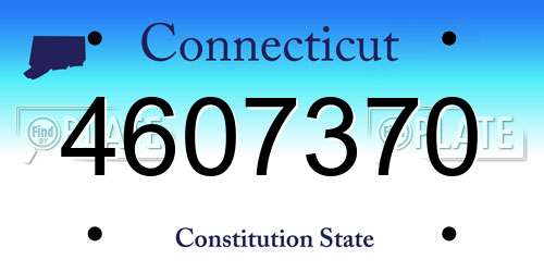 4607370 Connecticut License Plate