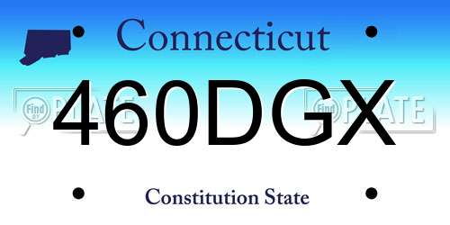 460DGX Connecticut License Plate