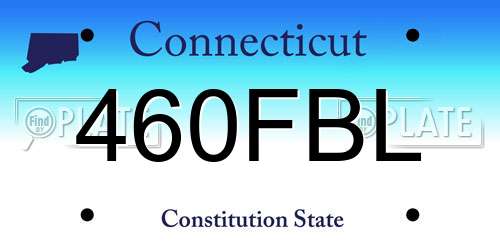 460FBL Connecticut License Plate