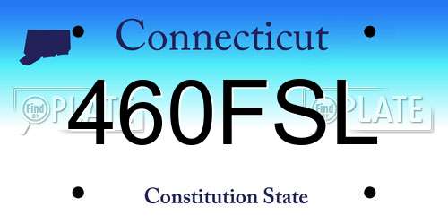 460FSL Connecticut License Plate