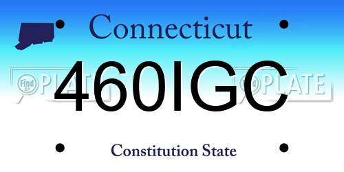 460IGC Connecticut License Plate