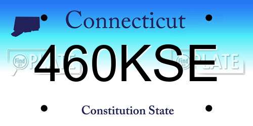 460KSE Connecticut License Plate