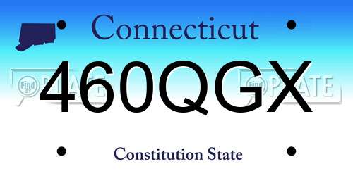 460QGX Connecticut License Plate